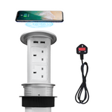 Double-Sided Smart pop up Outlet with Wireless Charger