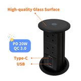 Smart pop up Outlet with Wireless Charger