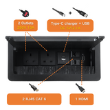 Brush Table Power Socket Connectivity Box